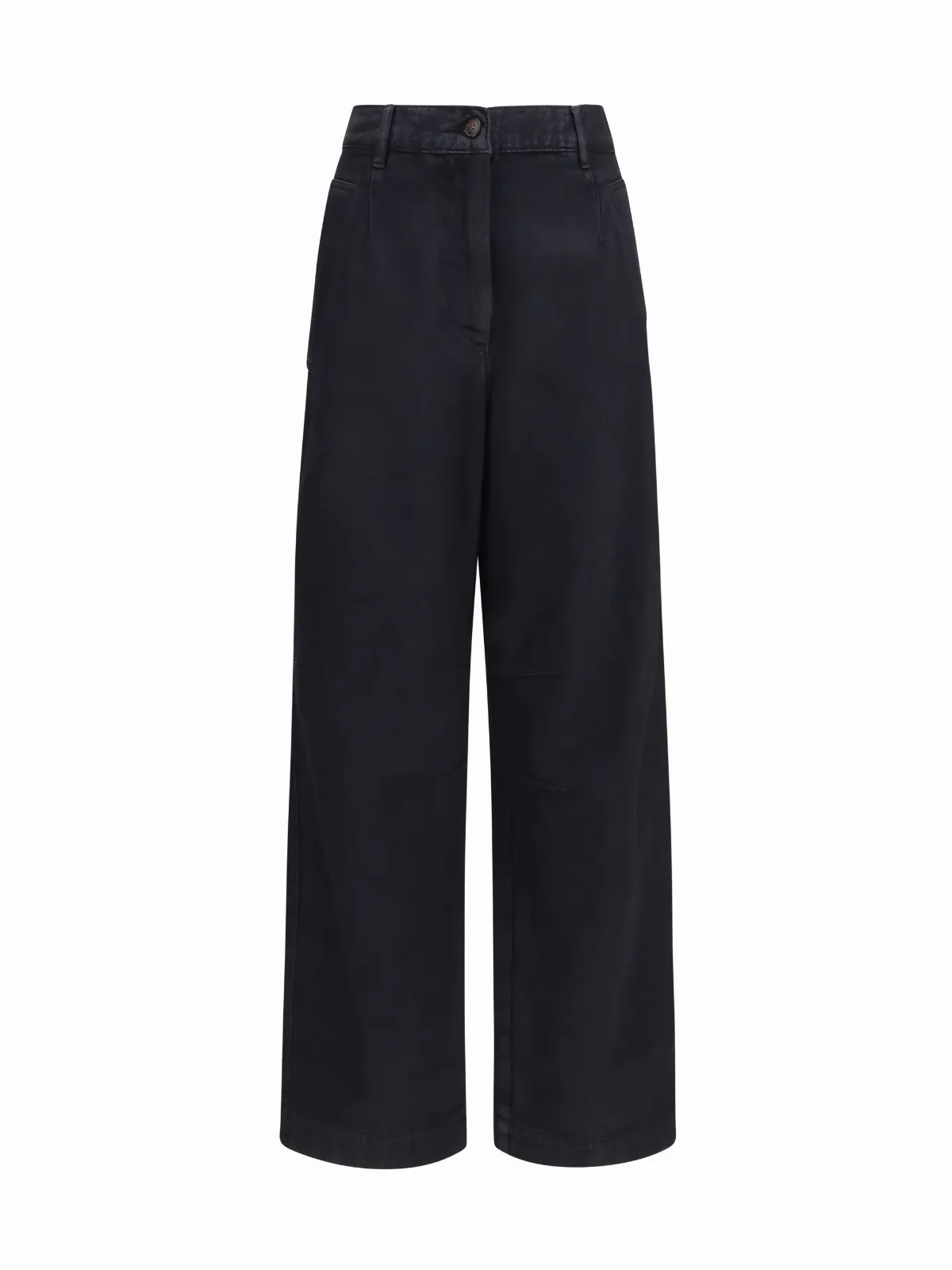 Wide-Leg Cotton Denim Jeans