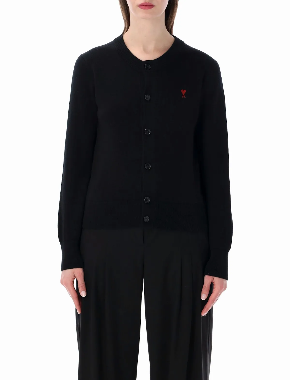 Ami Paris Ami De Coeur Wool Cardigan