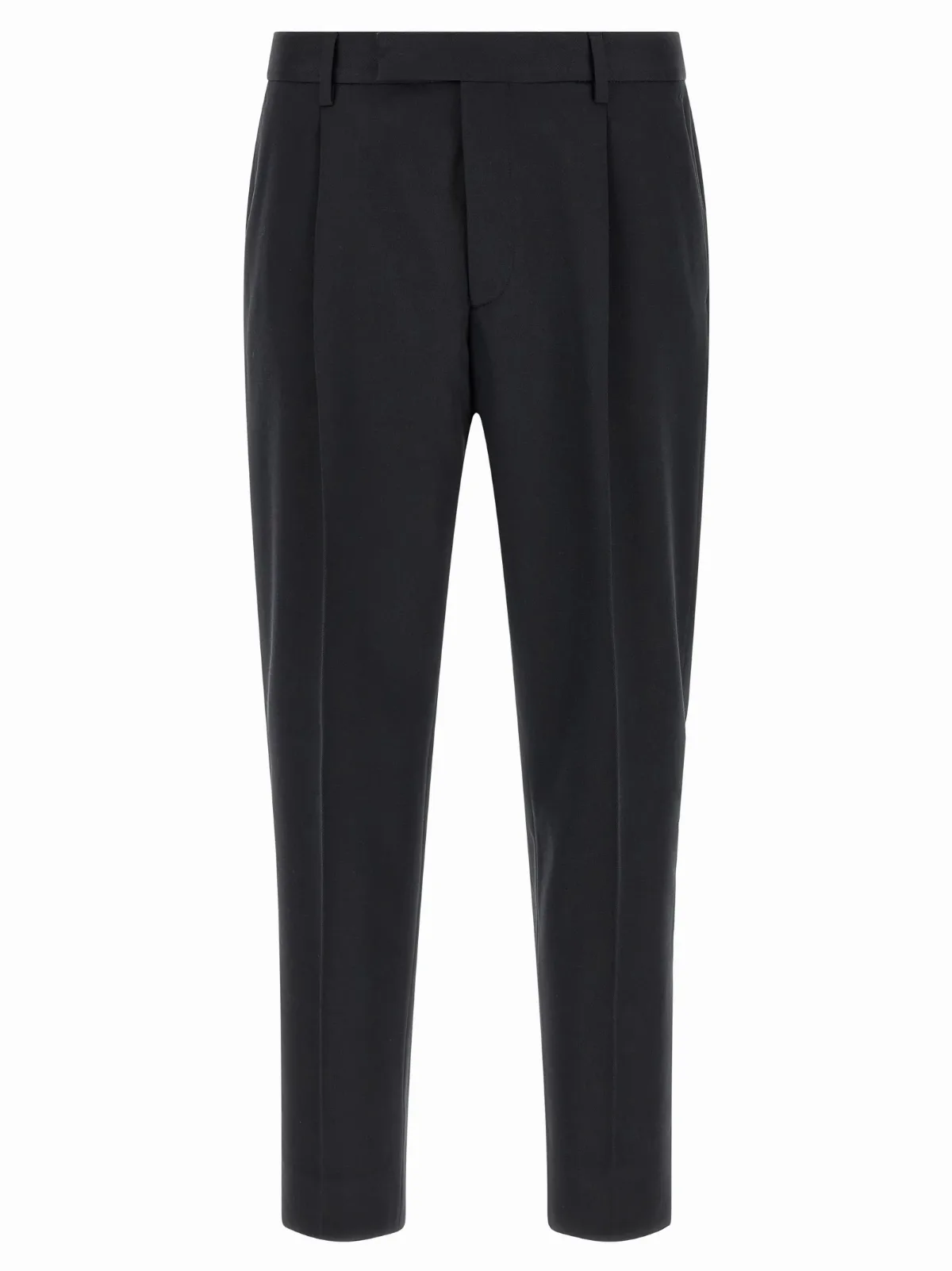 Fine Structured Cotton Trousers