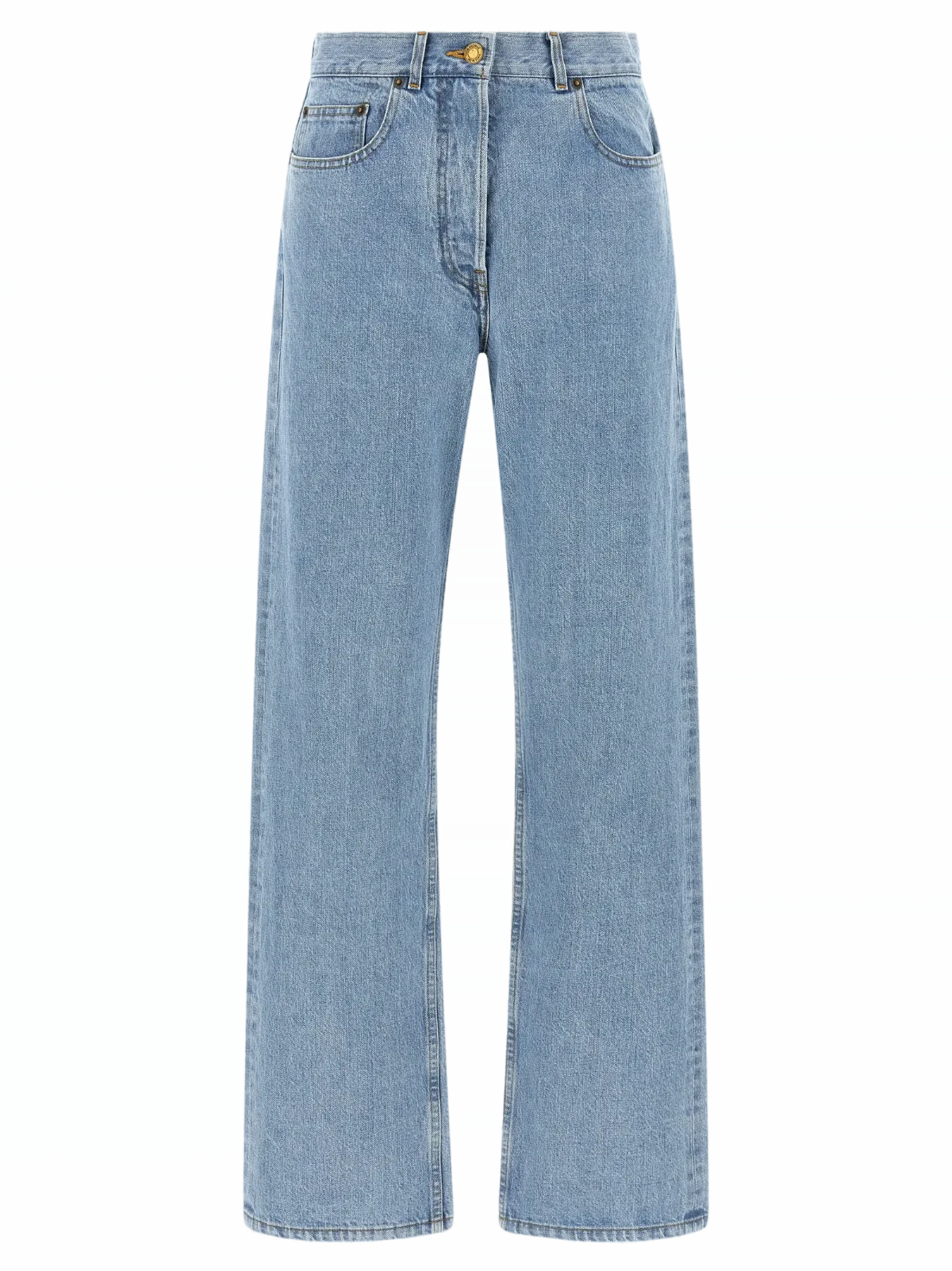 Straight-Leg Denim Jeans