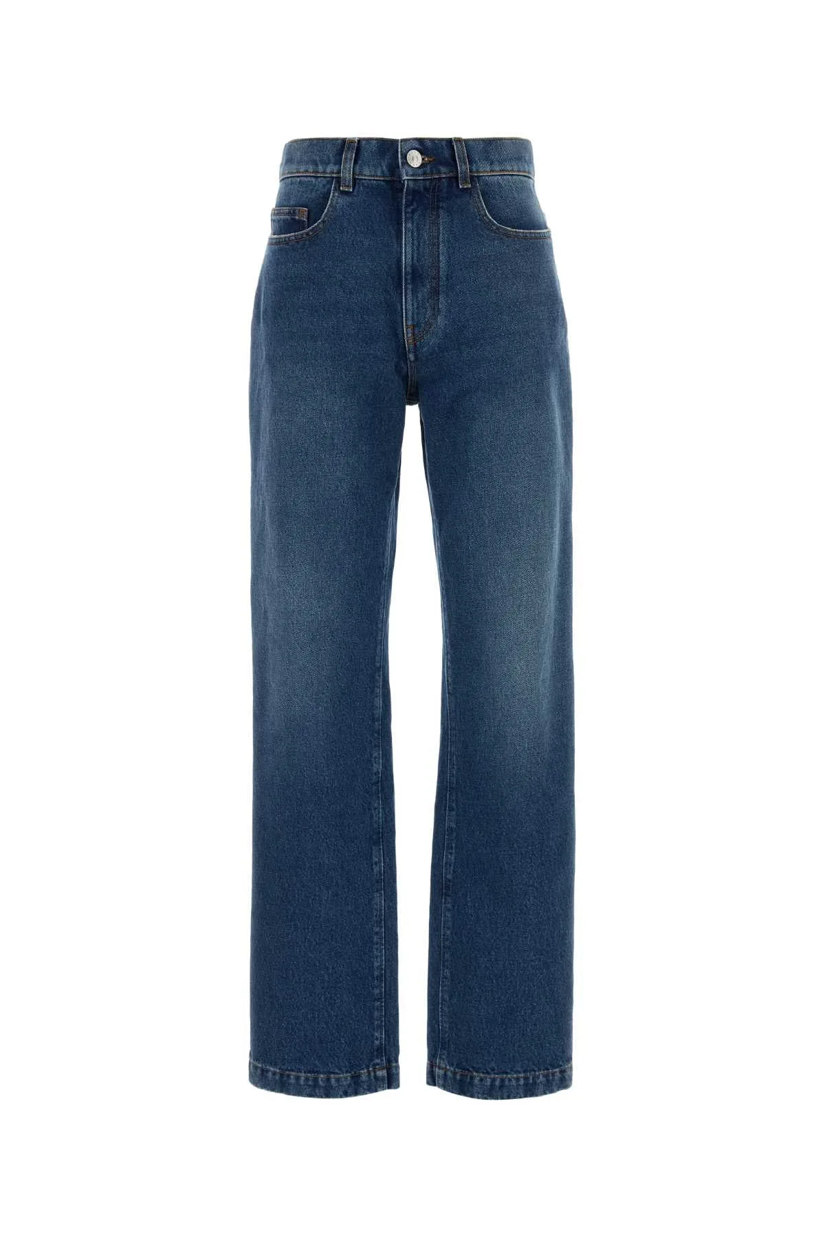 High-Rise Straight-Leg Denim Jeans