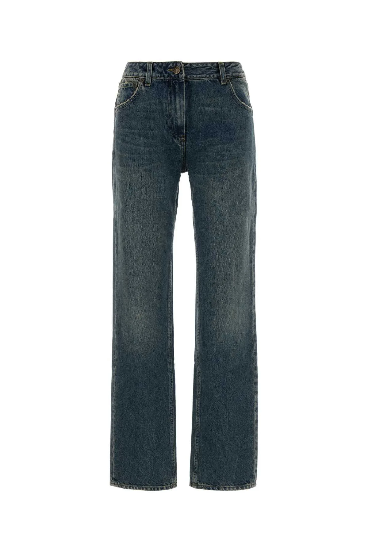 Mid-Rise Straight-Leg Jeans