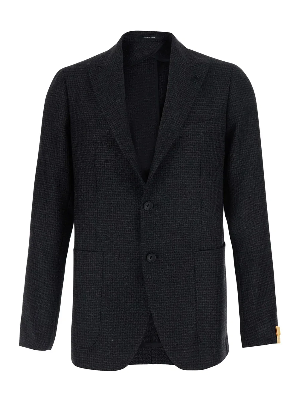 Peak-Lapel Wool Blend Blazer