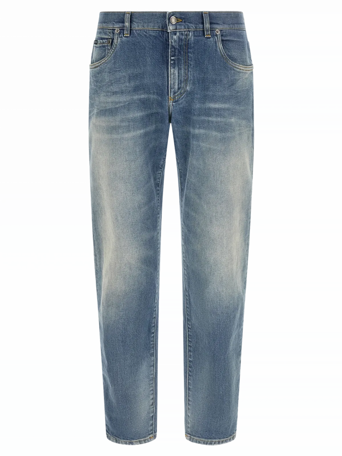 Straight-Leg Denim Jeans