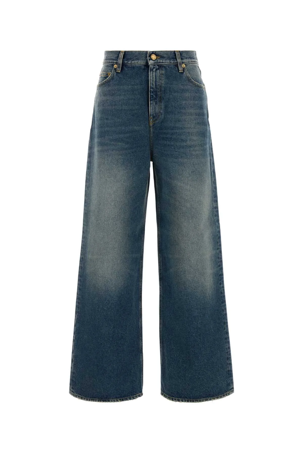 Wide-Leg Cotton Jeans