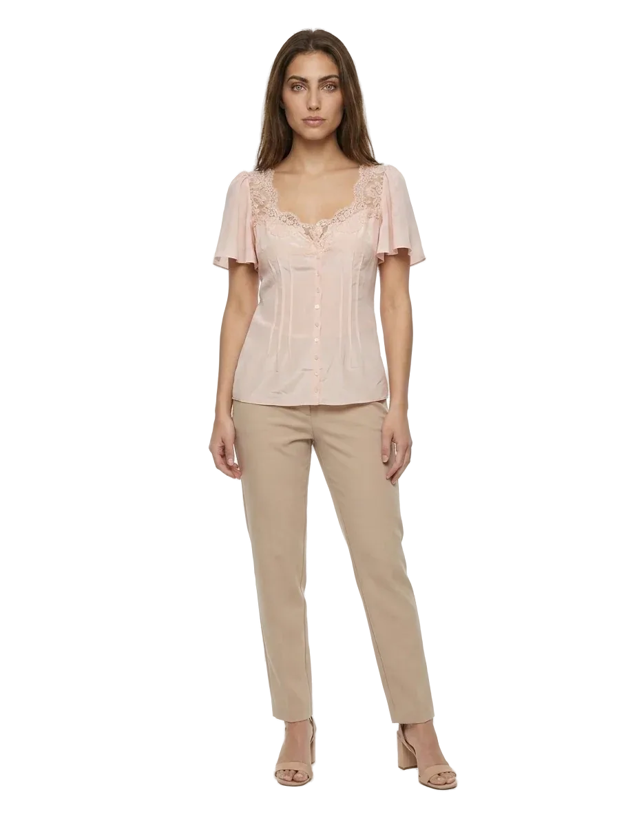 Lace-Trimmed Silk Blouse by Dolce & Gabbana