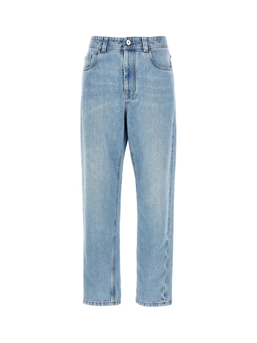 High-Rise Cotton Denim Jeans