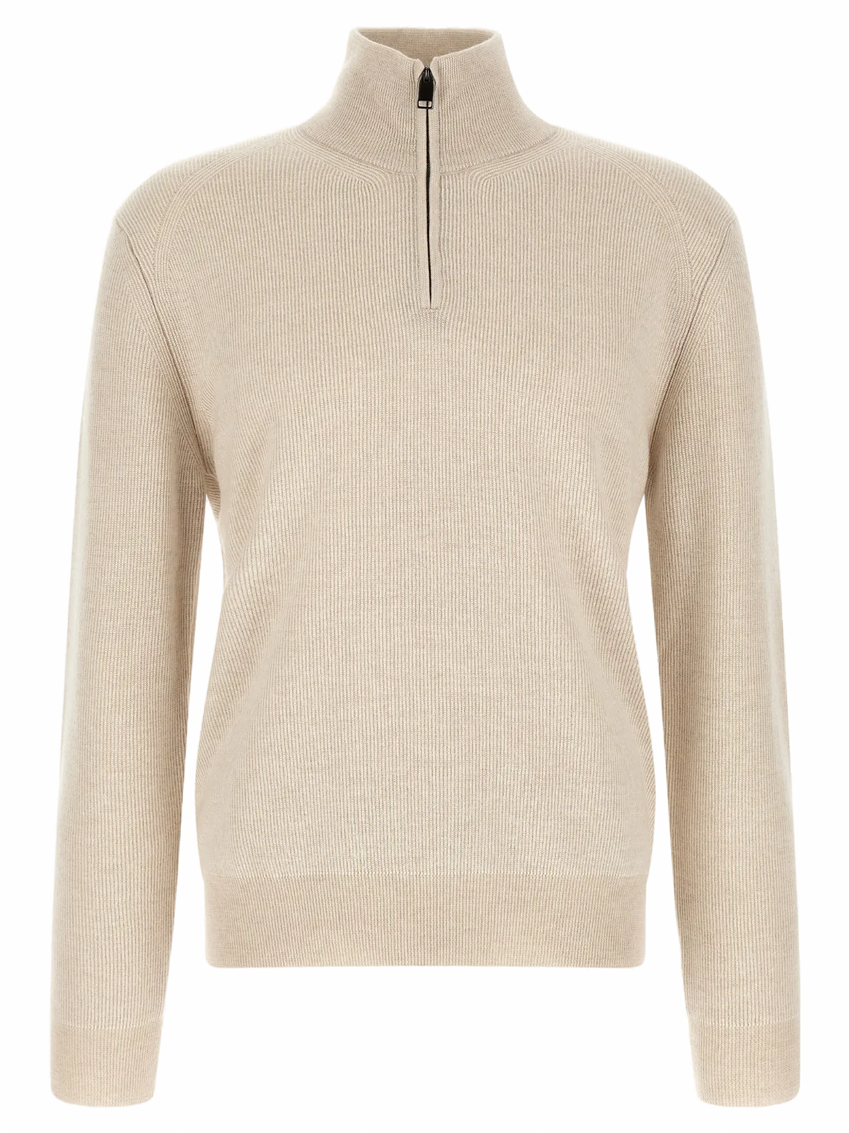 Cashmere-Blend Half-Zip Sweater