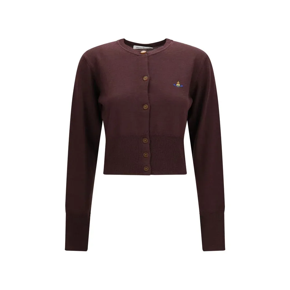 Cropped Silk-Wool Blend Cardigan