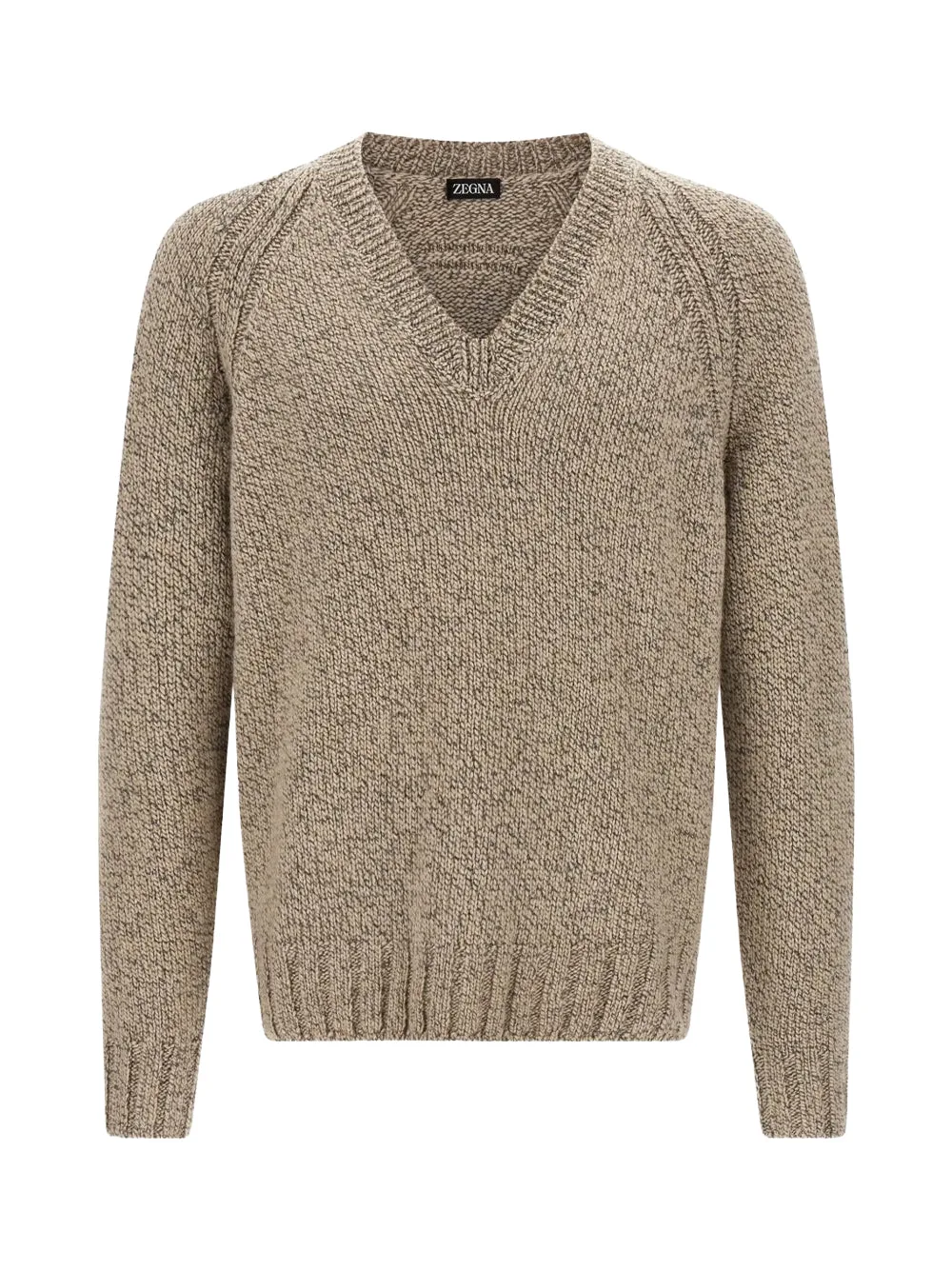 Cashmere-Blend V-Neck Sweater