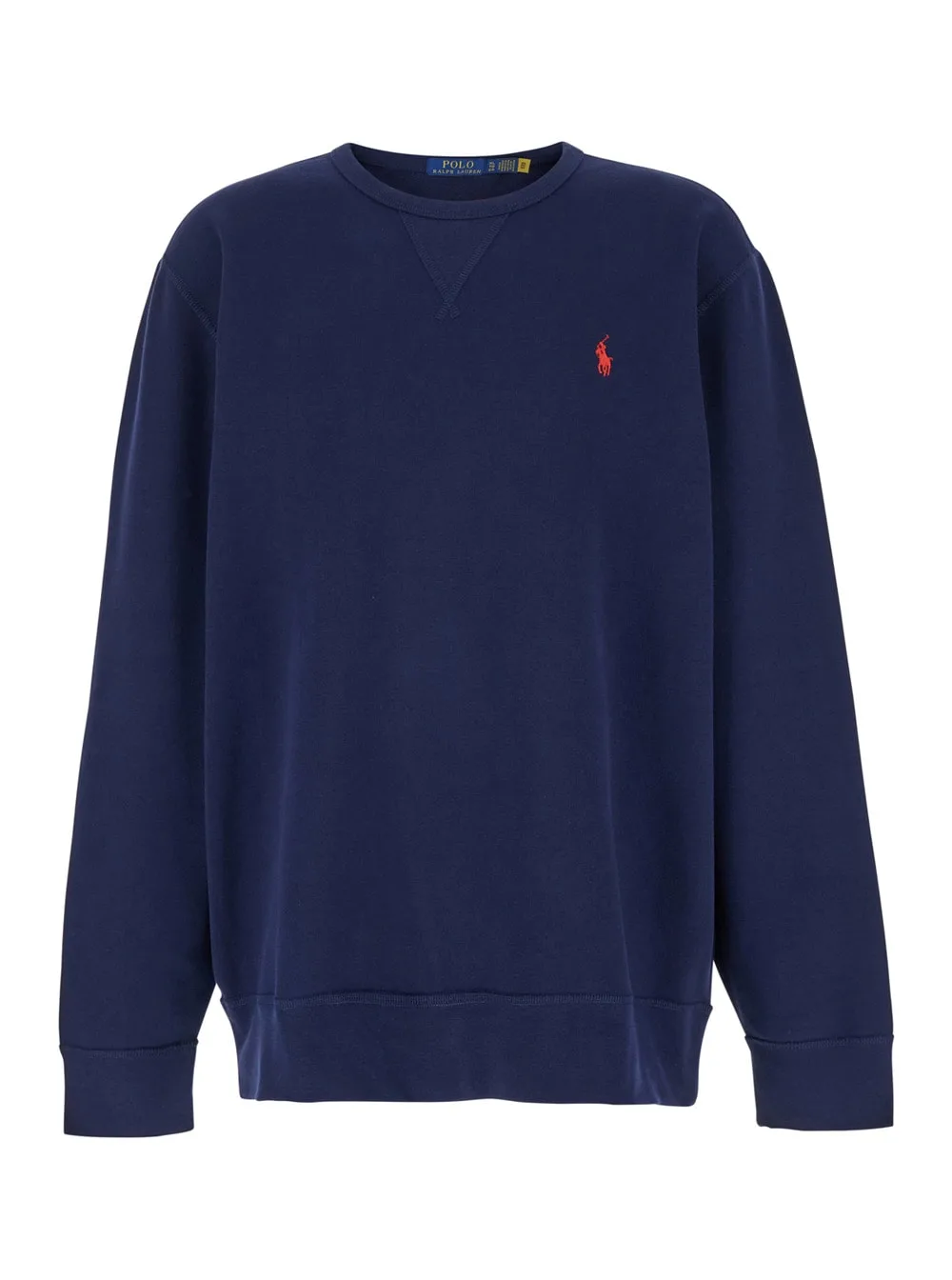 Blue Sweatshirt With Embroidered Pony Logo On The Front In Cotton Blend Man