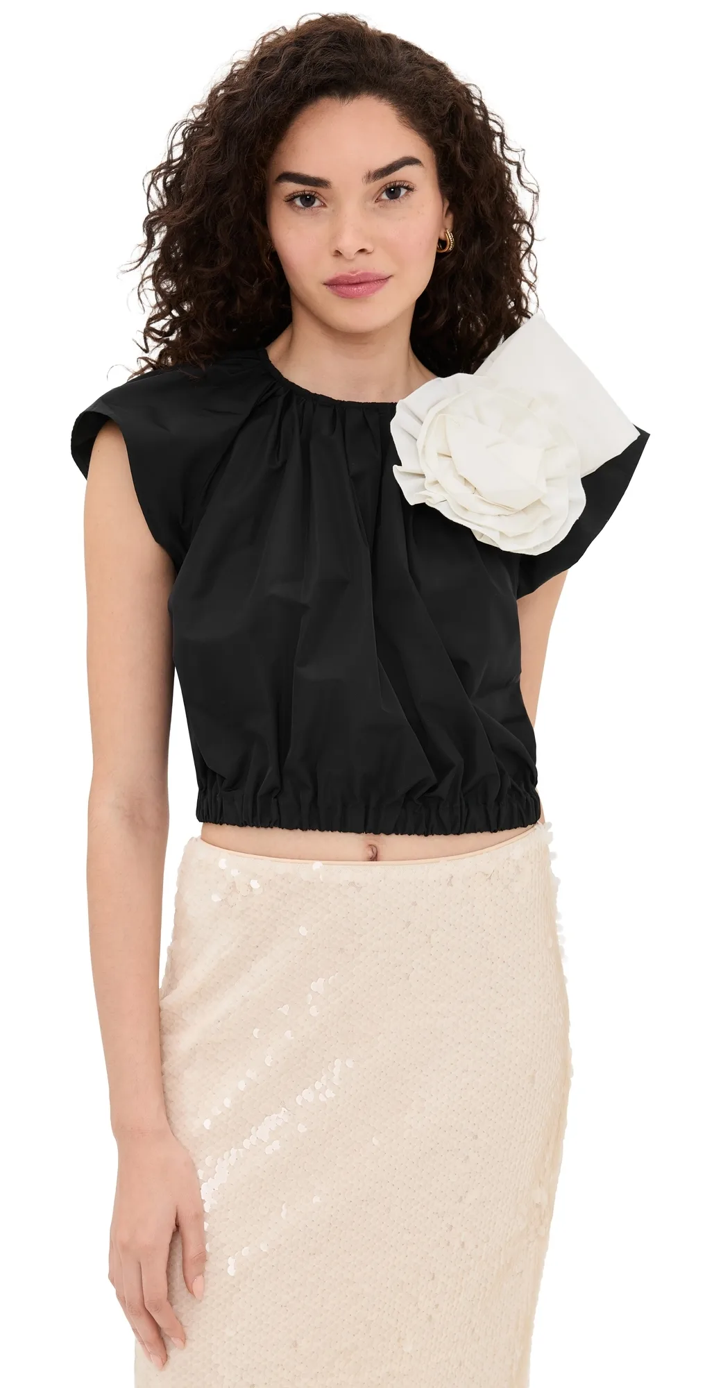 Laurie Solid Flutter Sleeve Top by Sea