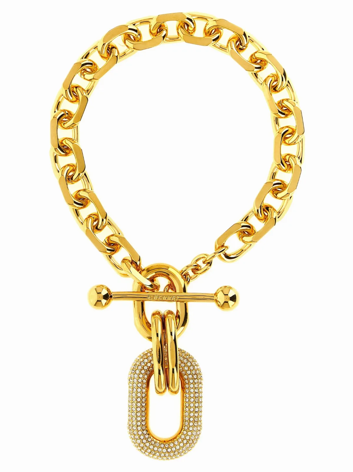 Crystal-Embellished T-Bar Toggle Necklace