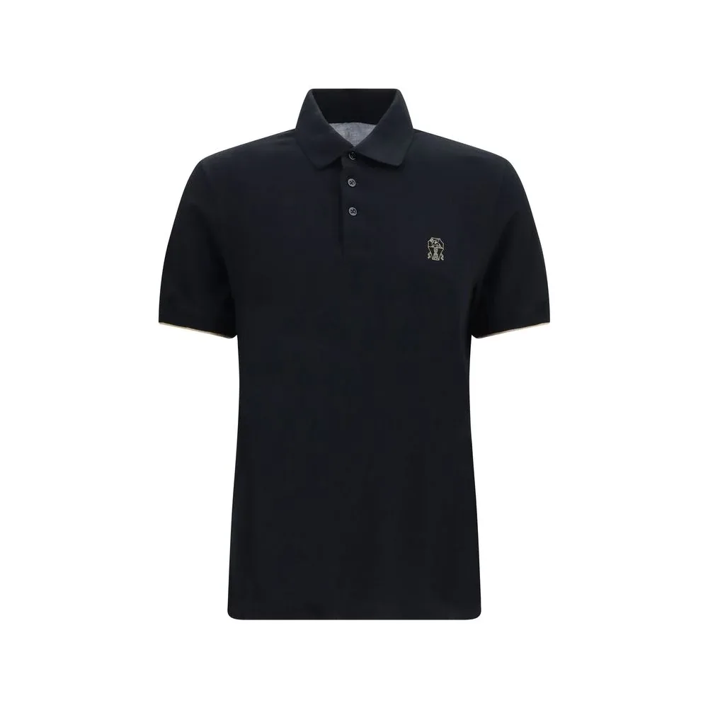 Ribbed Cotton Polo Shirt