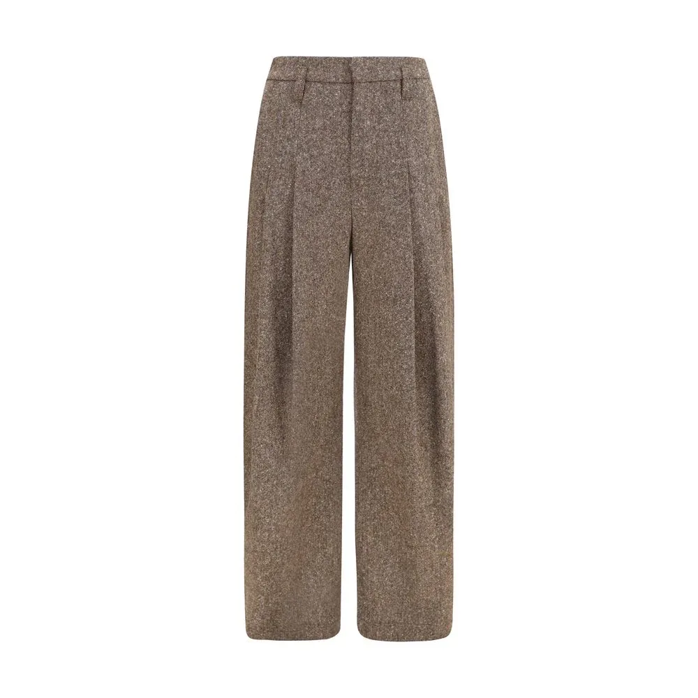 Virgin Wool with Monili Detail Trousers