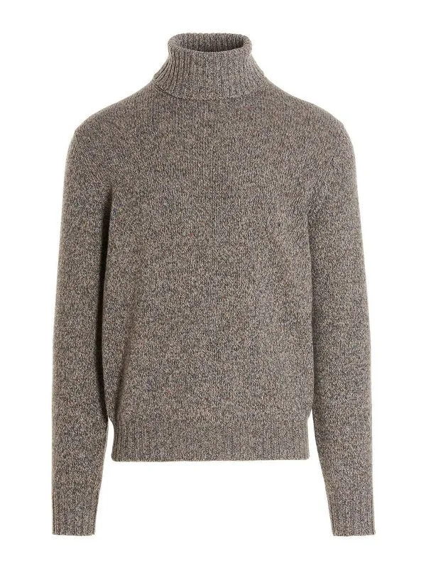 Wool Knit Turtleneck Sweater