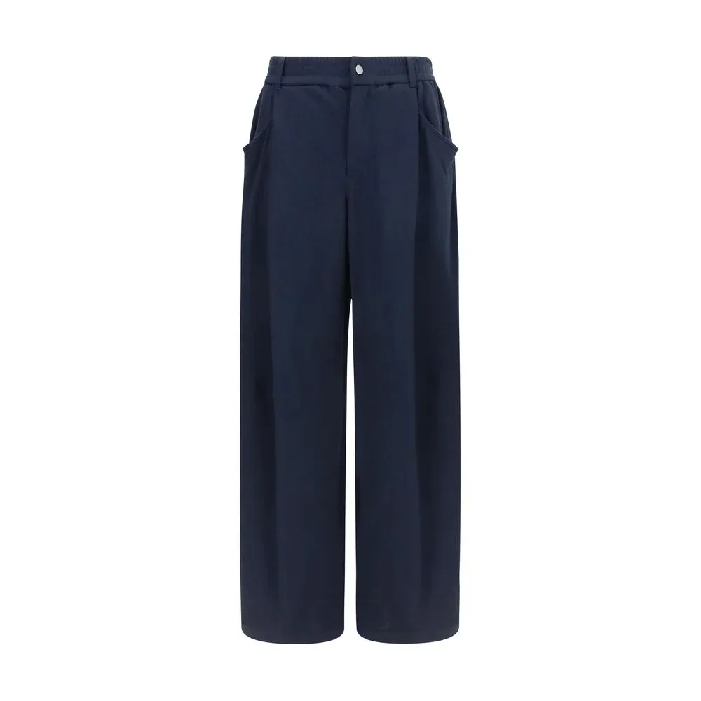 Cotton-Blend Straight-Leg Trousers
