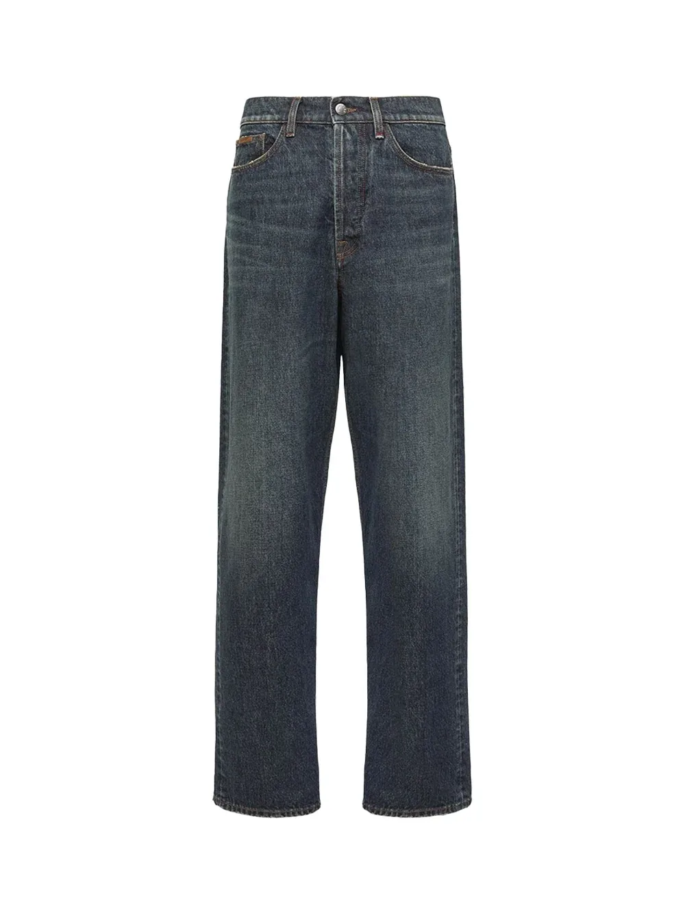 Straight-Leg Denim Jeans