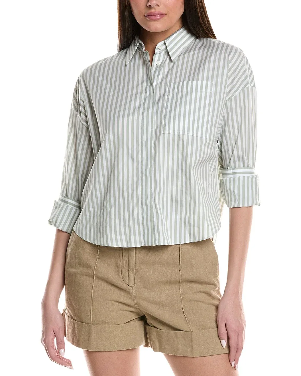 Striped Cotton-Silk Shirt