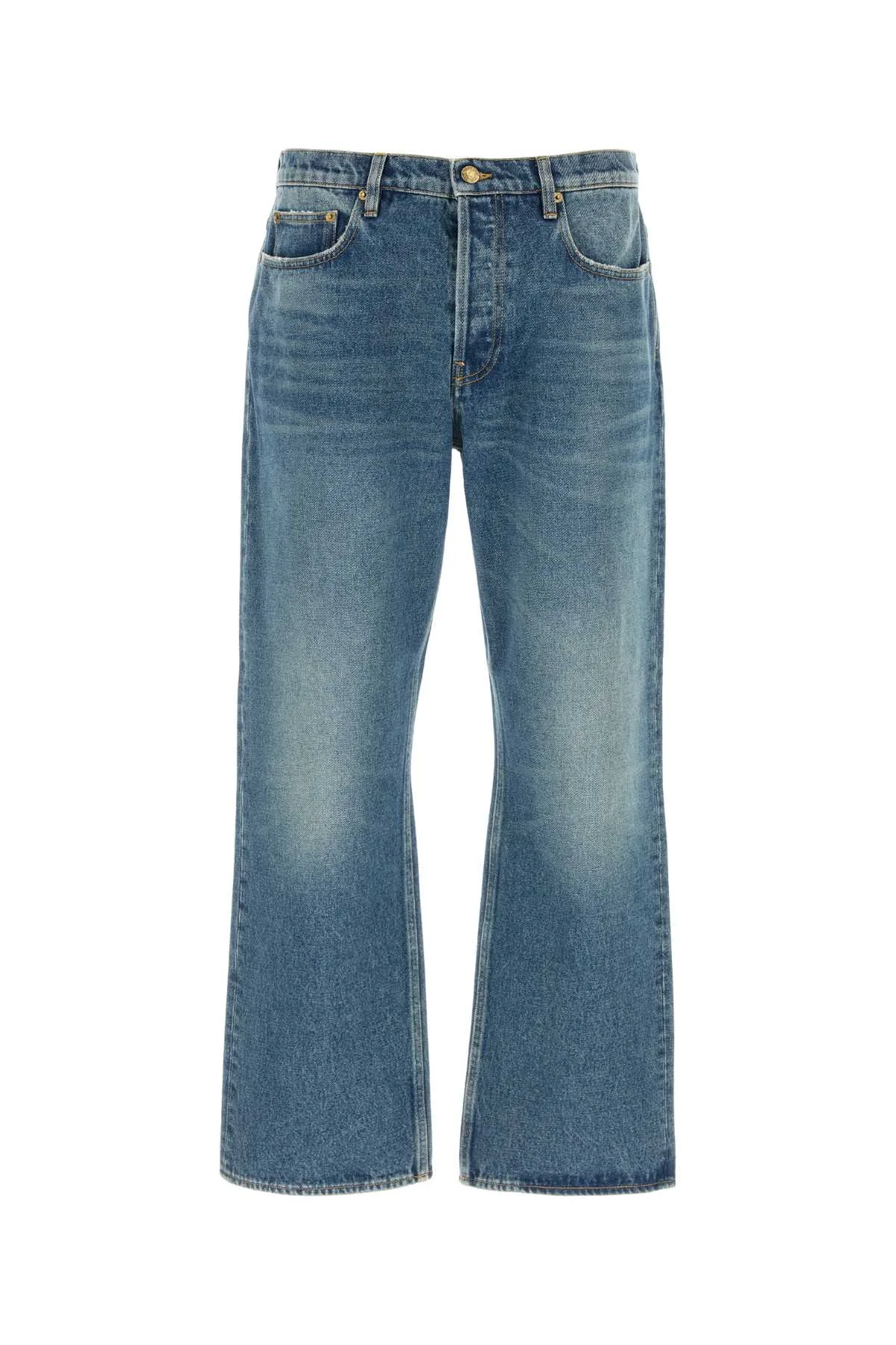 Straight-Leg Denim Jeans