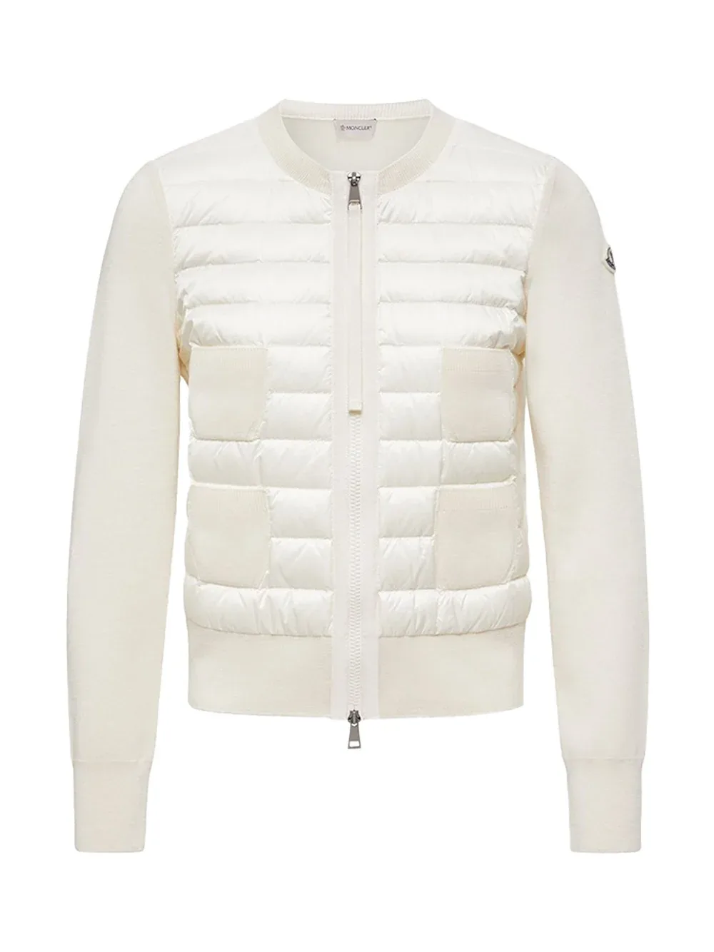 Down-Filled Virgin Wool Padded Cardigan