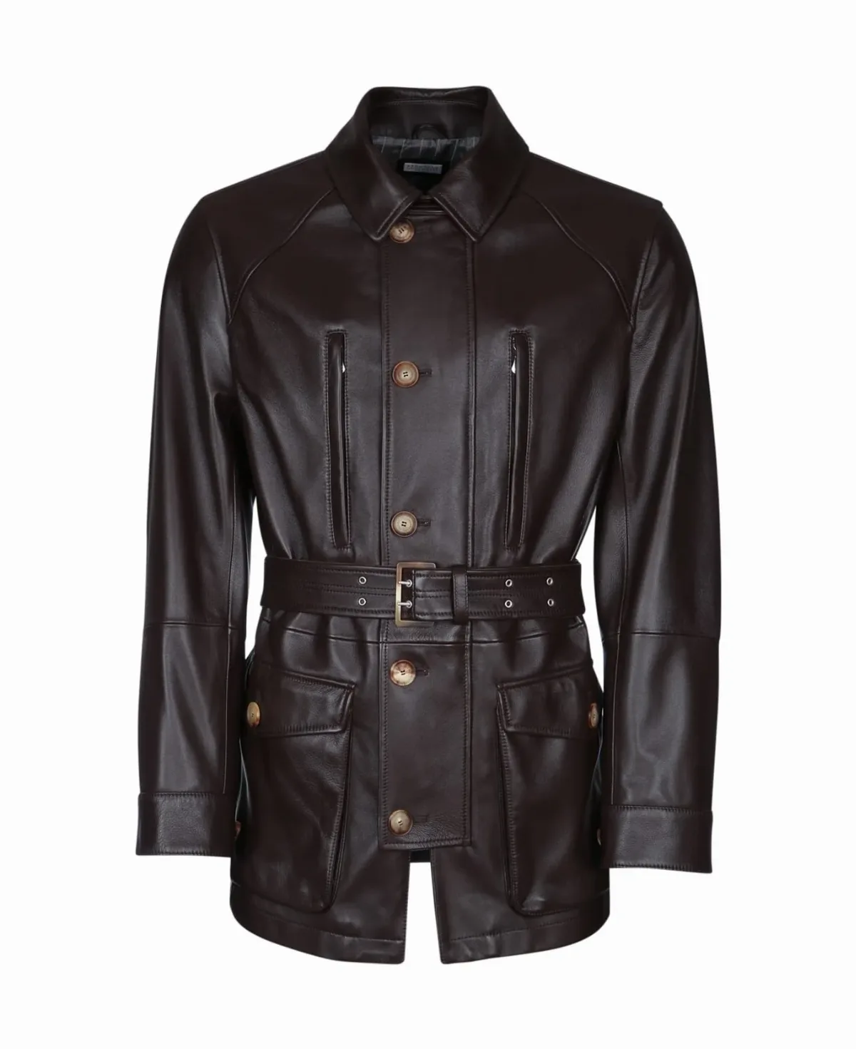 Belted Leather Jacket