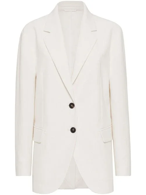 Linen-Blend Blazer