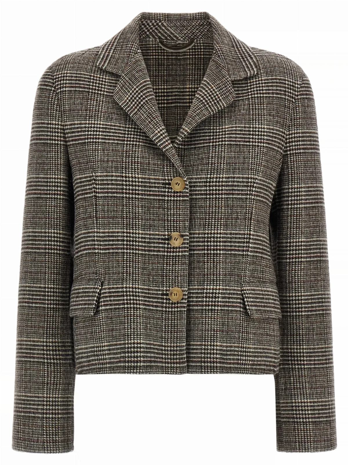 Virgin Wool Check Blazer