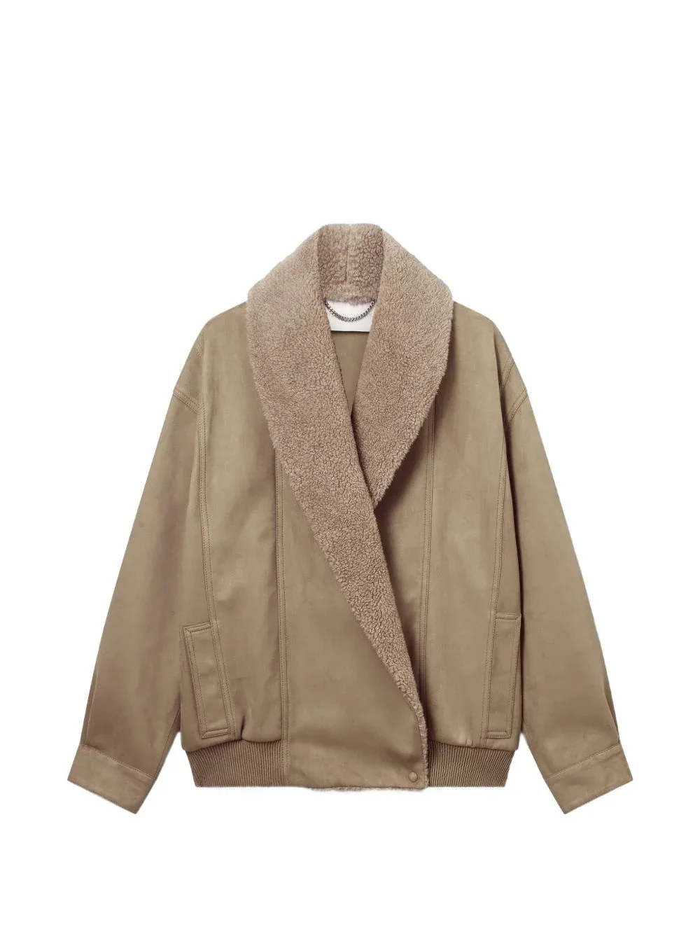 Faux-Shearling Collar Jacket