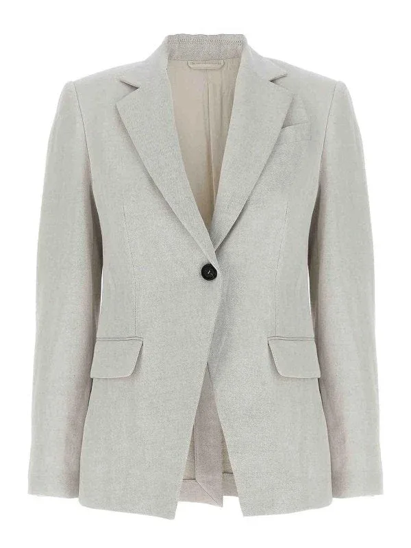 Linen-Cotton Tailored Blazer