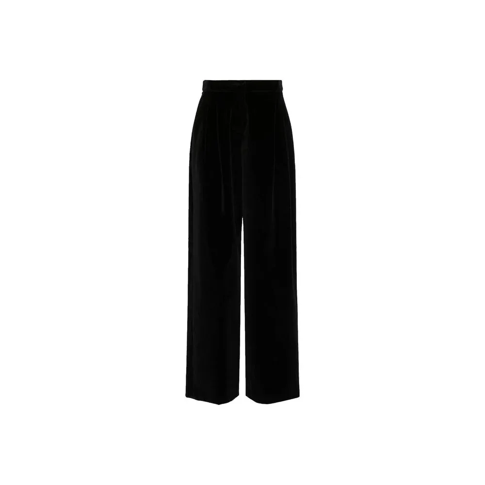 Wide-Leg Cotton Trousers