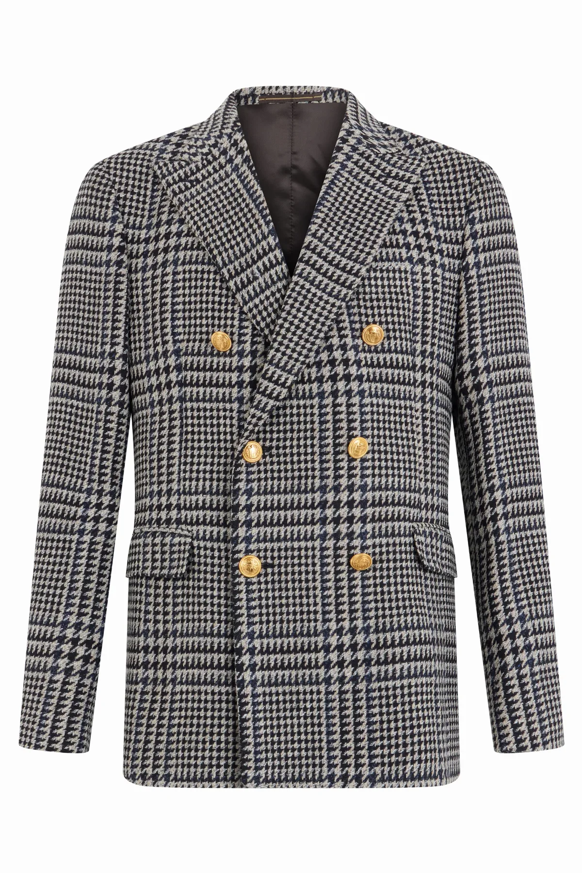 Virgin Wool Houndstooth Blazer