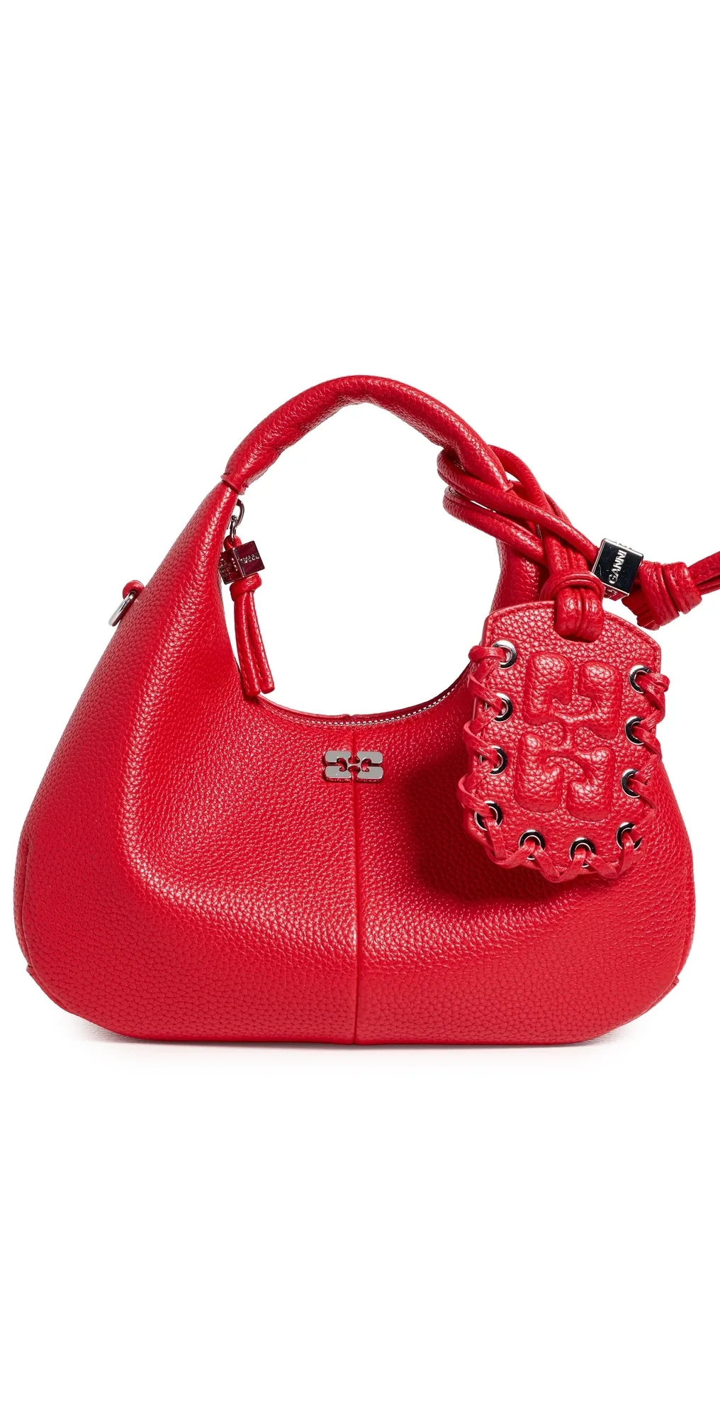 Mini Grained Hobo Bag by GANNI