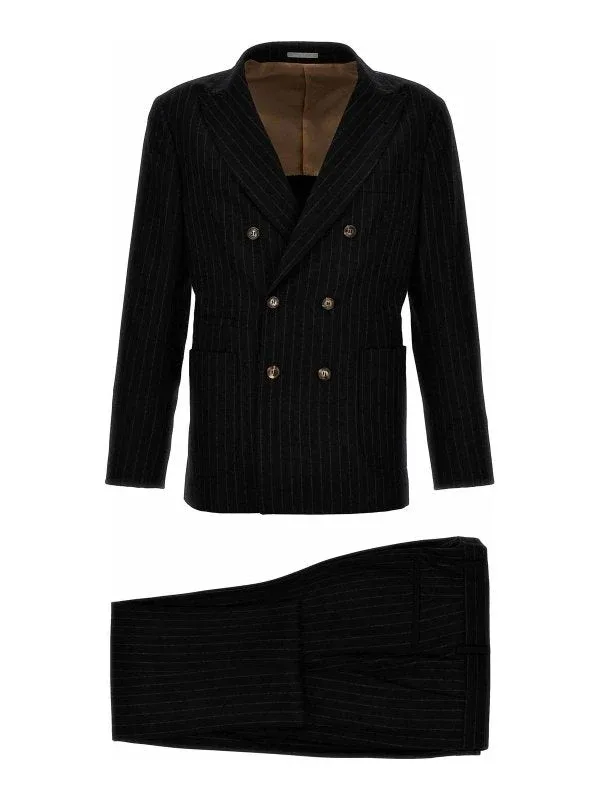 Wool Pinstripe Pant Suit