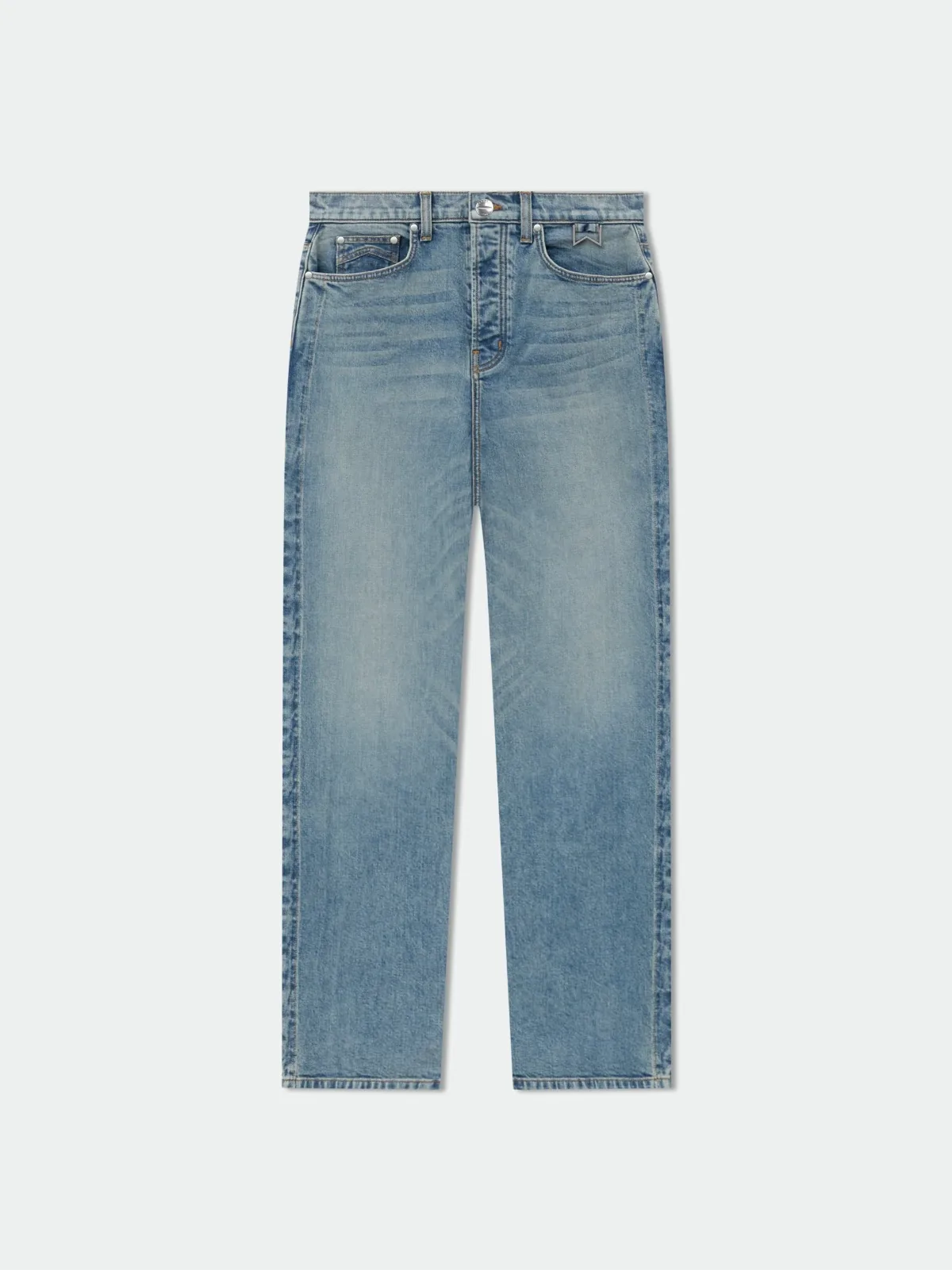 Straight-Leg Denim Jeans