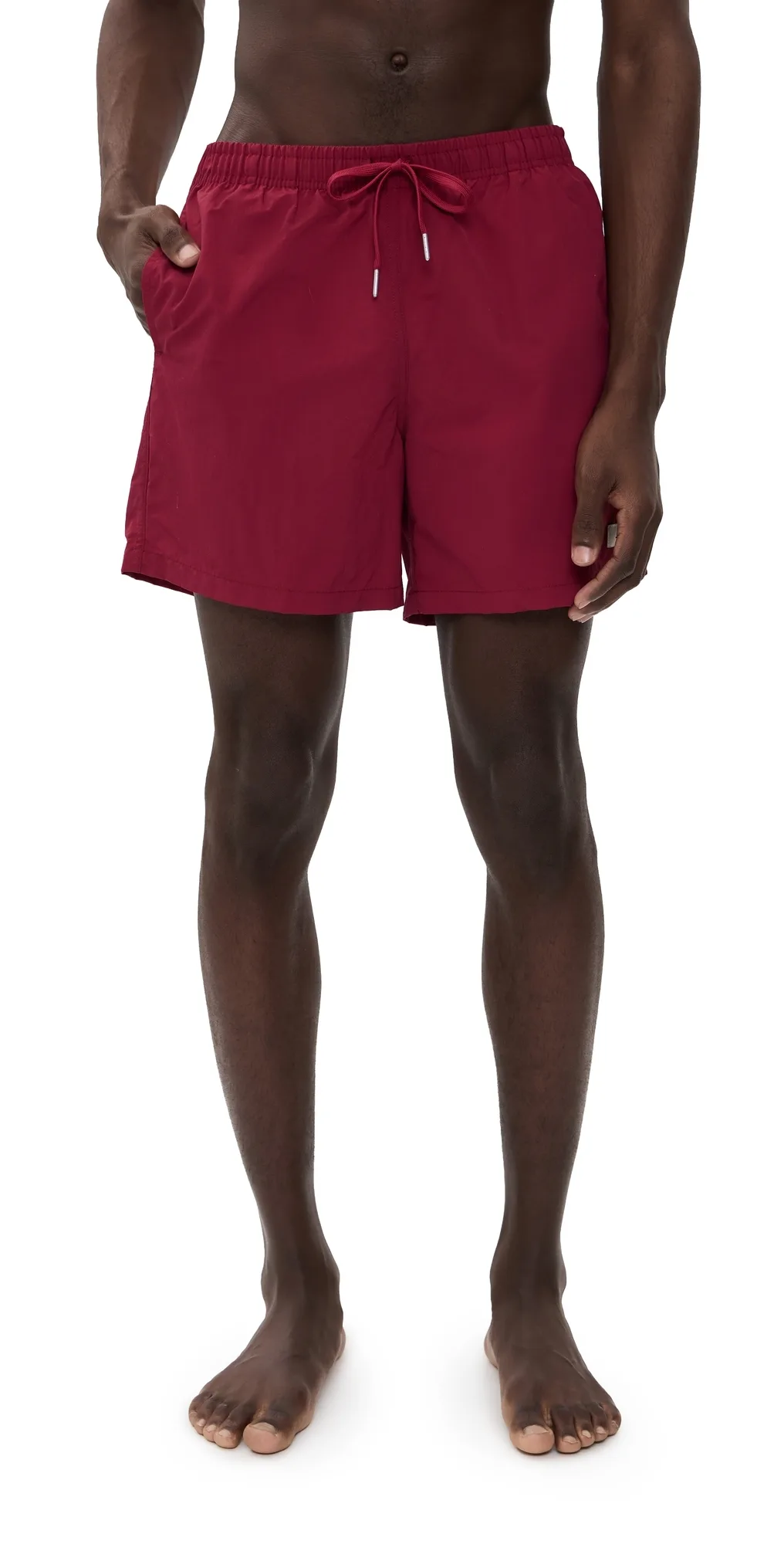 Solid Sangria Swim Trunks by Bather