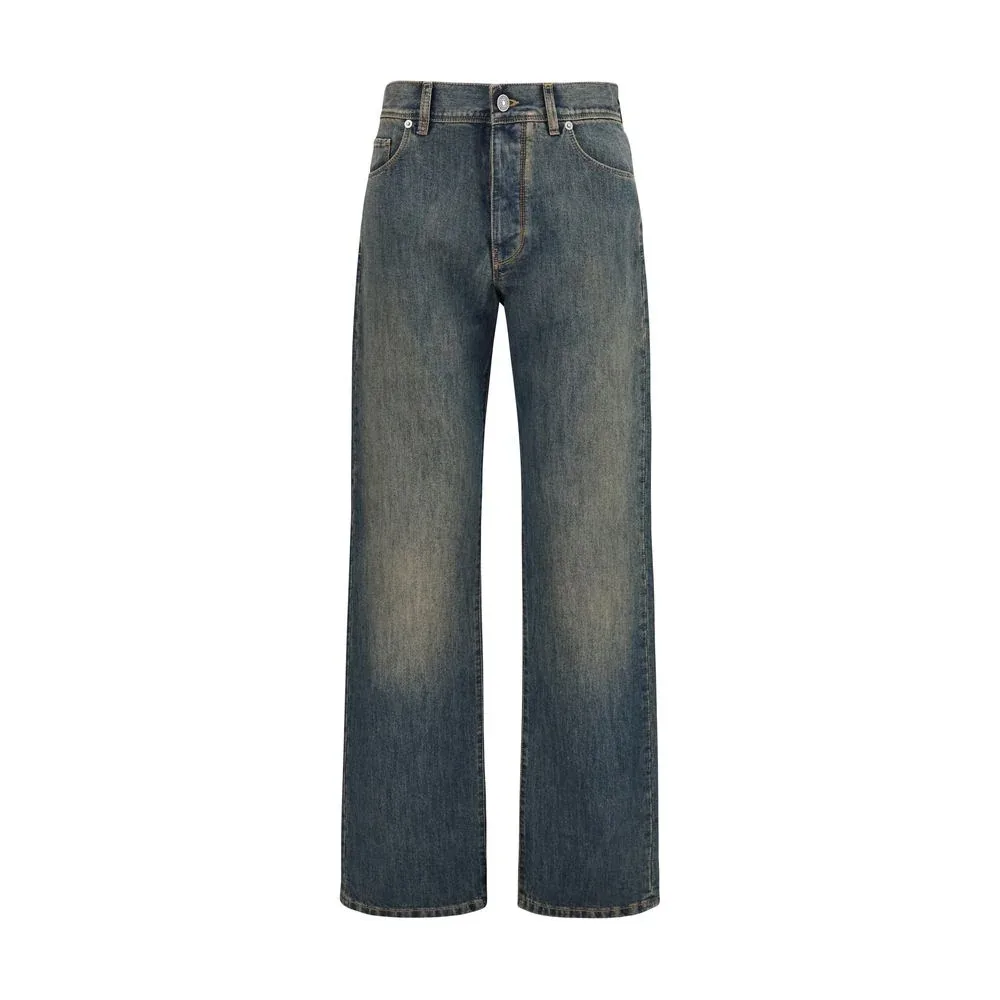 Vintage-Wash Denim Jeans