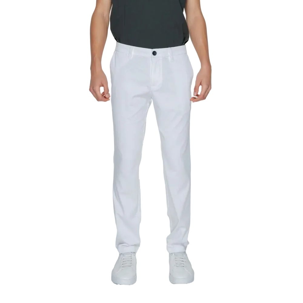 Cotton-Blend Regular-Fit Trousers