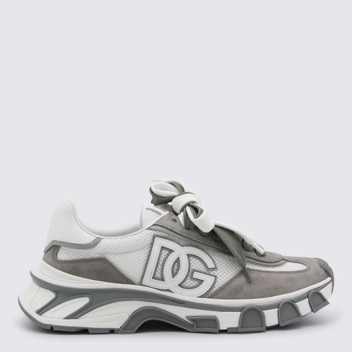White And Grey Sneakers by Dolce & Gabbana