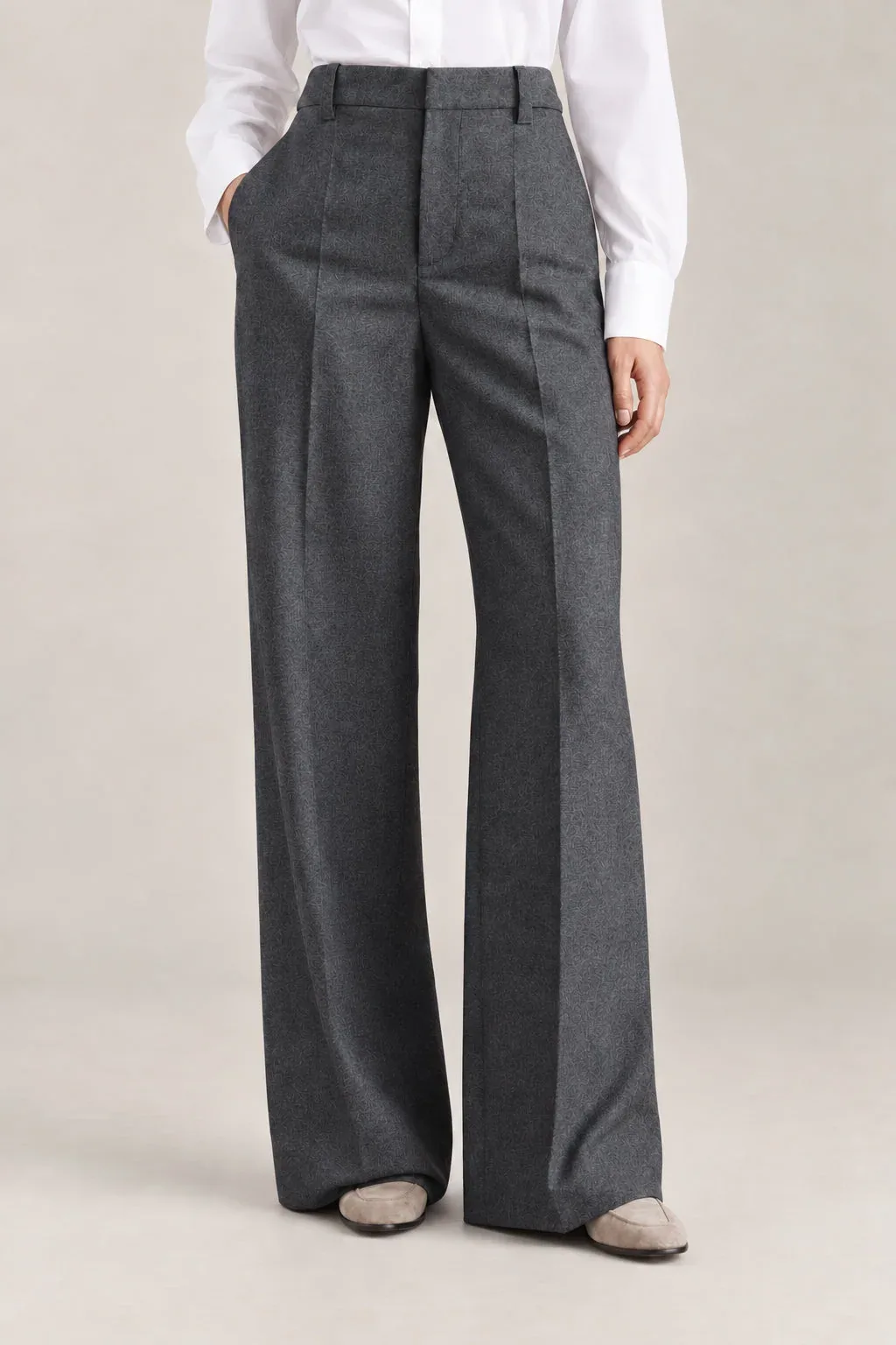 Wide-Leg Wool Trousers by BRUNELLO CUCINELLI