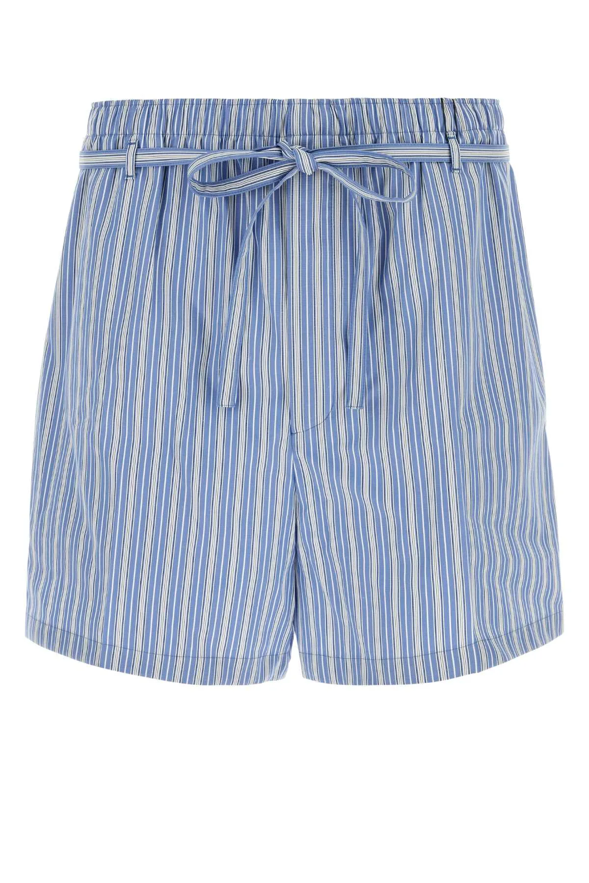 Striped Poplin Bermuda Shorts