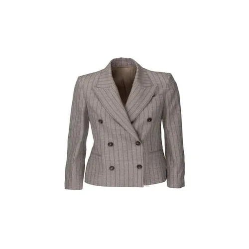 Pinstriped Wool Blazer