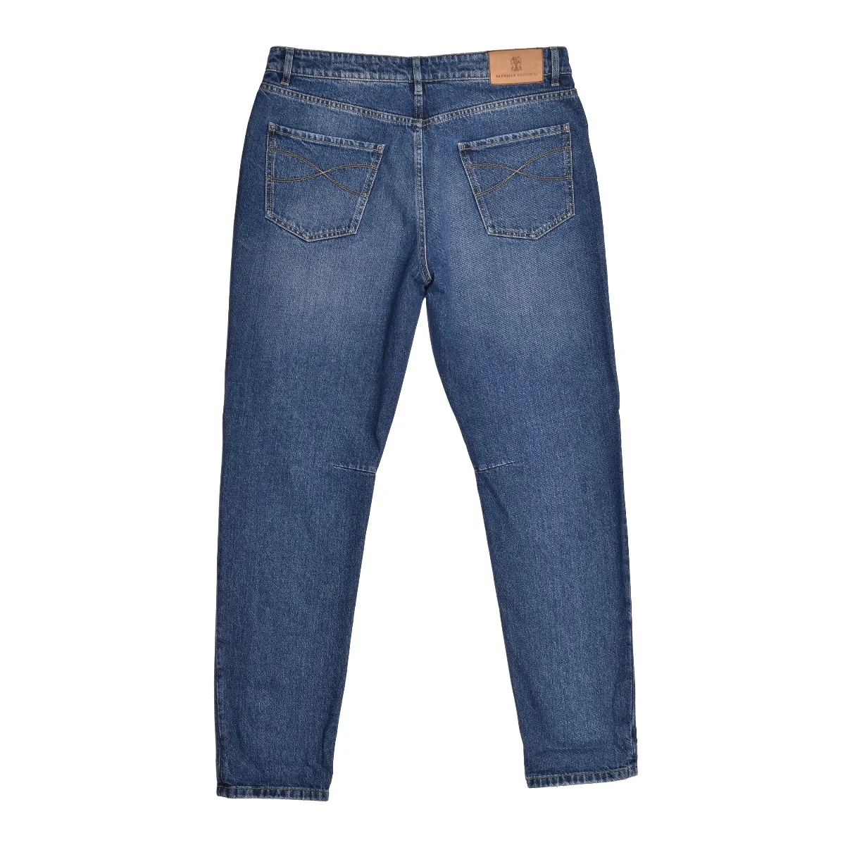 Straight-Leg Denim Jeans