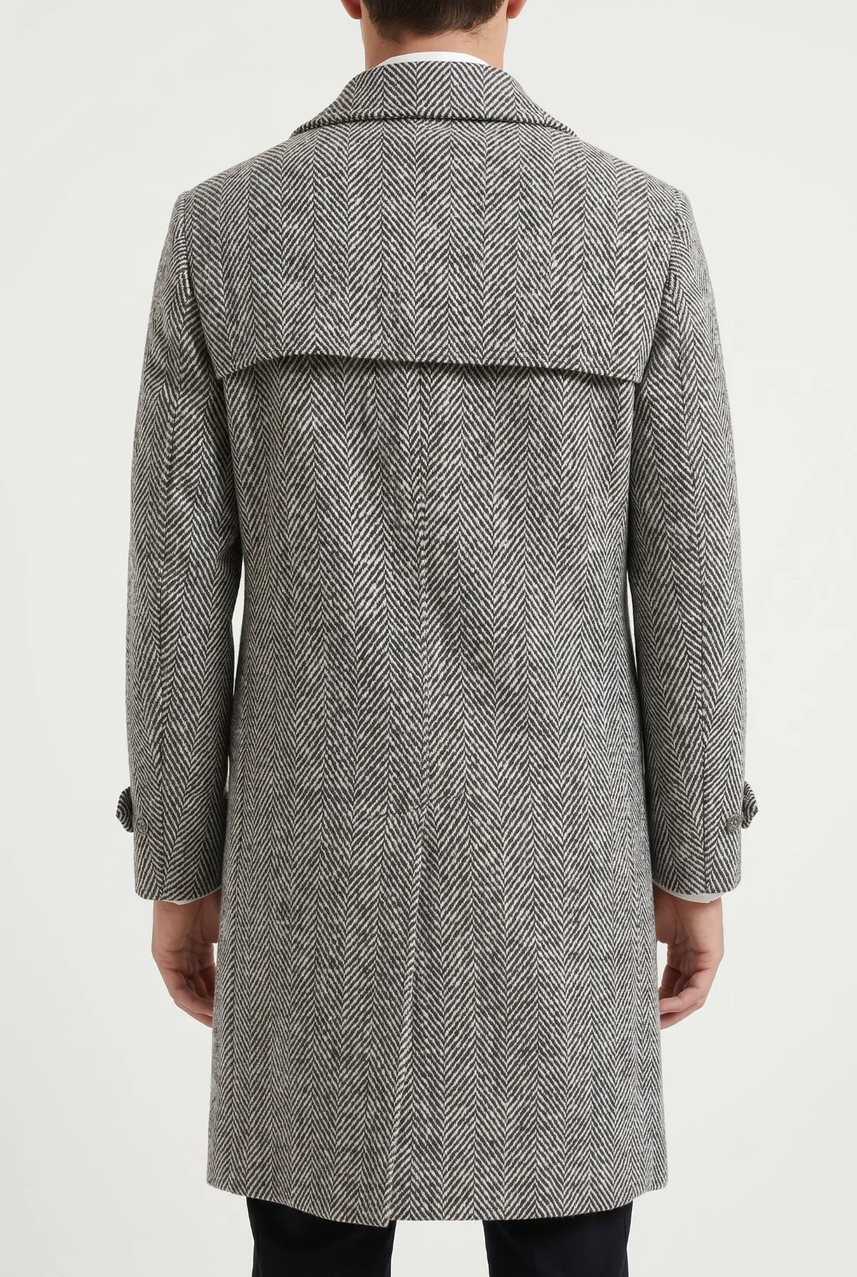 Herringbone Wool Coat