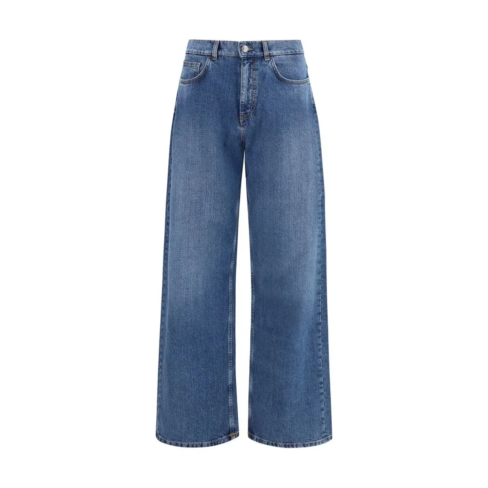 Wide-Leg Denim Jeans