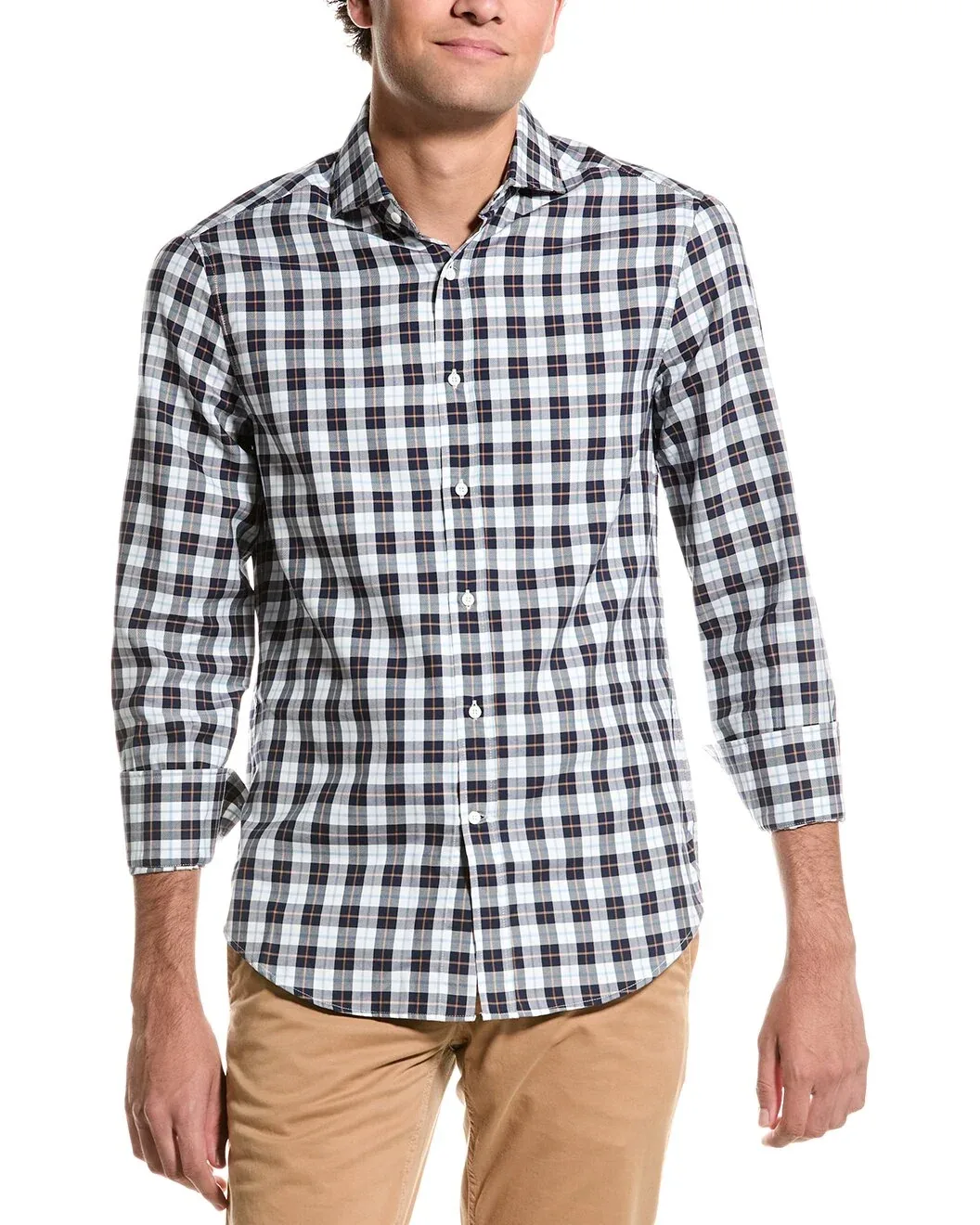 Plaid Button-Up Shirt