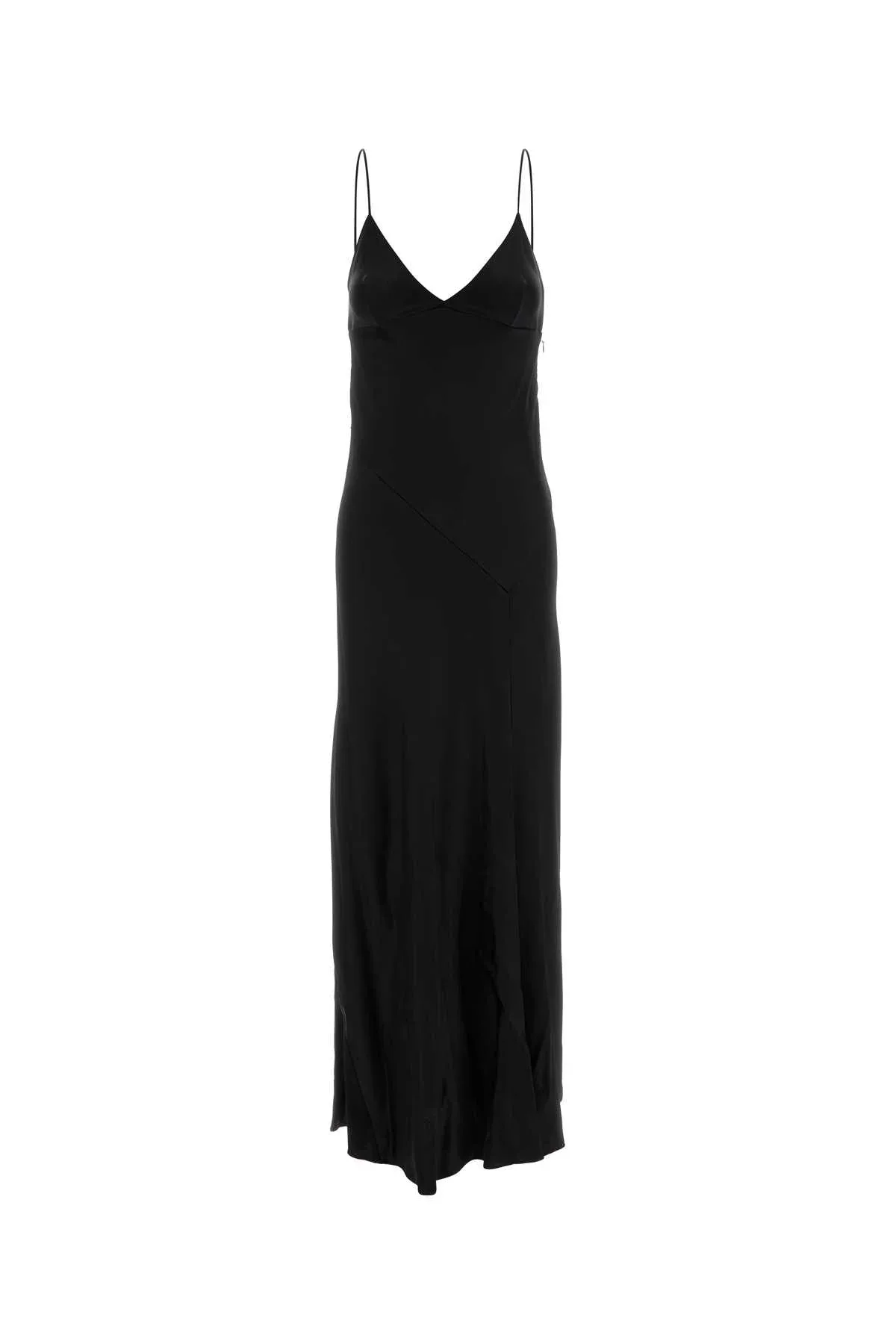 Satin V-Neck Dress