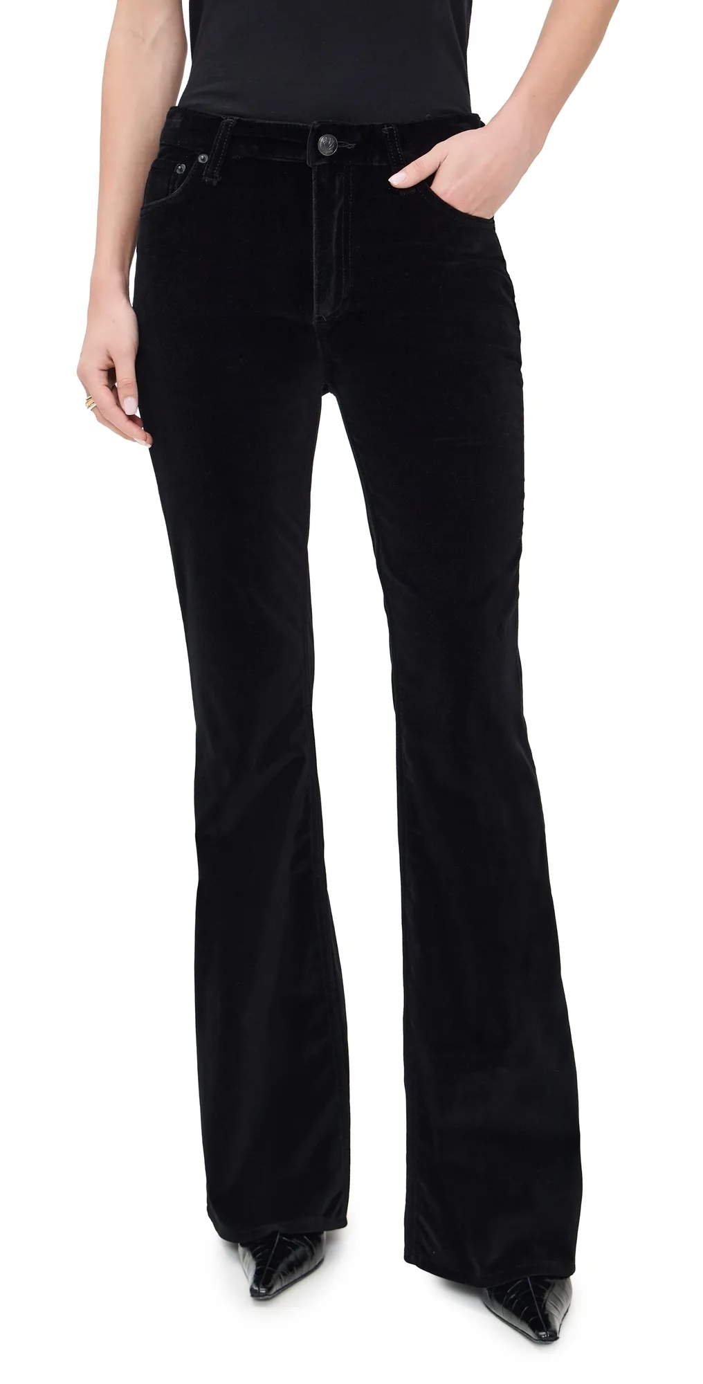 Dahlia Velvet Full Flare Pants