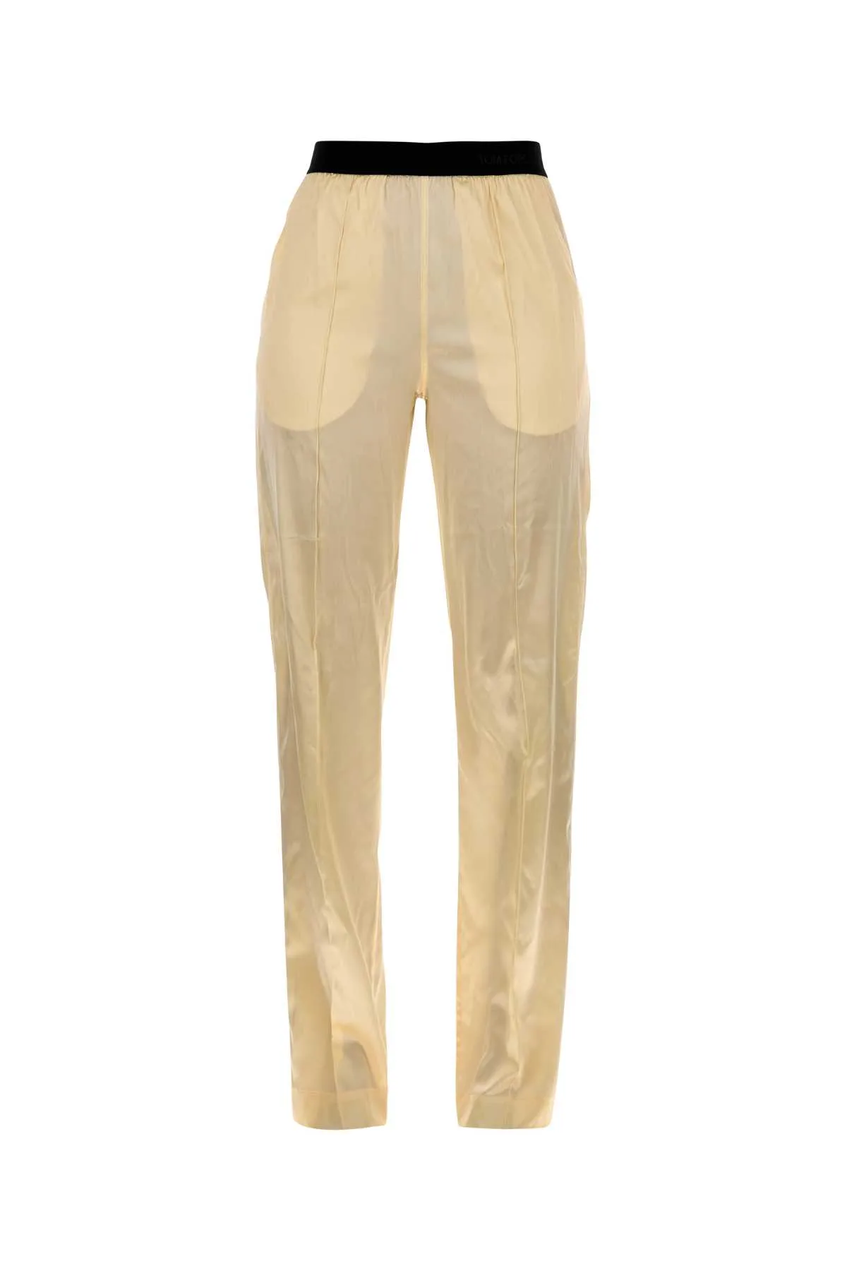 Pastel Yellow Satin Pyjamas Pant by Tom Ford