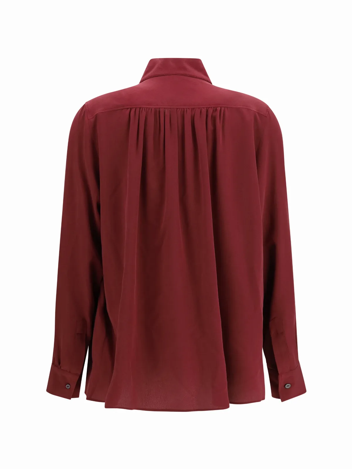 Silk Tie-Neck Shirt